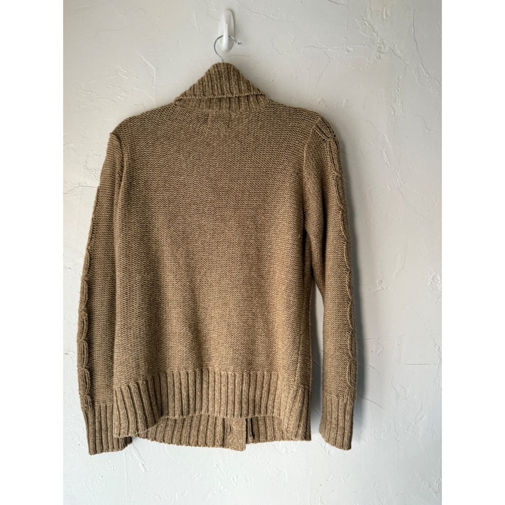 Johns Bay Vintage Y2k Women's‎ Tan Cable Knit Shawl Collar Cardigan Sweater L - Picture 9 of 9